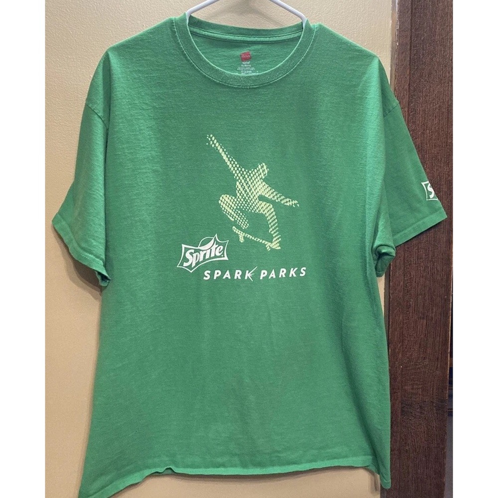 Sprite Spark Parks Green XL 100% Cotton T-Shirt Skateboarding Tag less